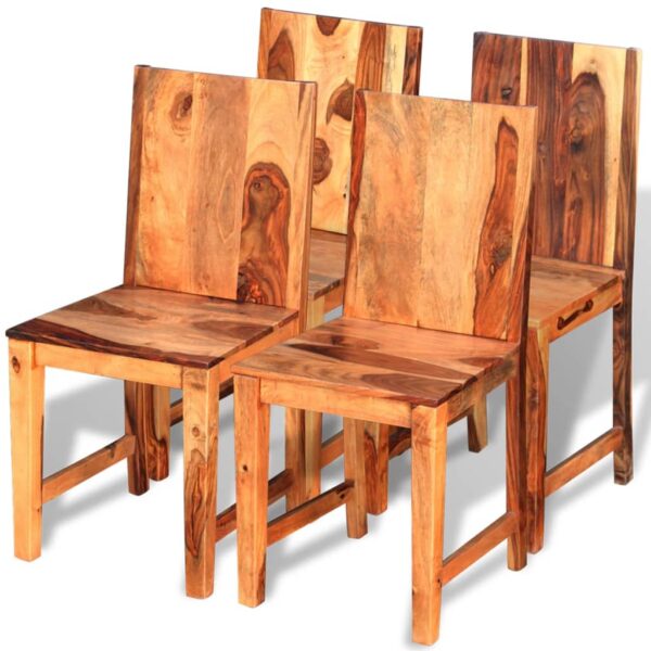 vidaXL Dining Chairs 4 pcs Solid Sheesham Wood