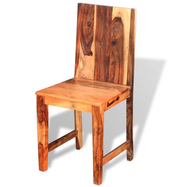 vidaXL Dining Chairs 4 pcs Solid Sheesham Wood - Image 5