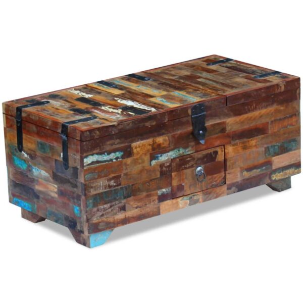 vidaXL Coffee Table Box Chest Solid Reclaimed Wood 31.5"x15.7"x13.8"