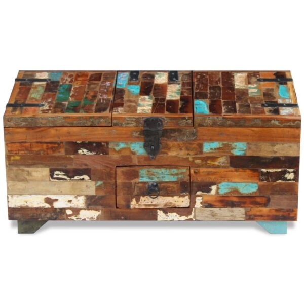 vidaXL Coffee Table Box Chest Solid Reclaimed Wood 31.5"x15.7"x13.8" - Image 6