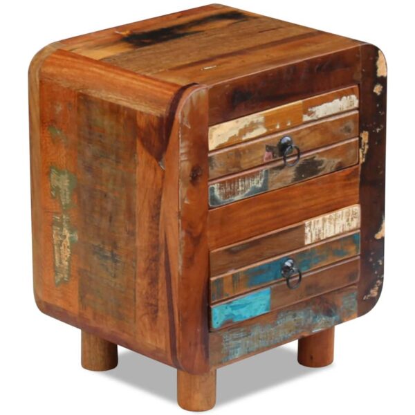 vidaXL Night Cabinet Solid Reclaimed Wood 16.9"x13"x20" - Image 2