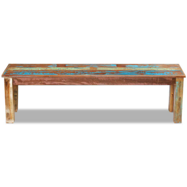 vidaXL Bench Solid Reclaimed Wood 63"x13.8"x18.1" - Image 6