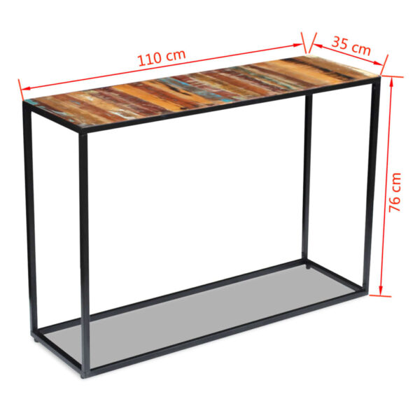 vidaXL Console Table Solid Reclaimed Wood 43.3"x13.8"x30" - Image 8