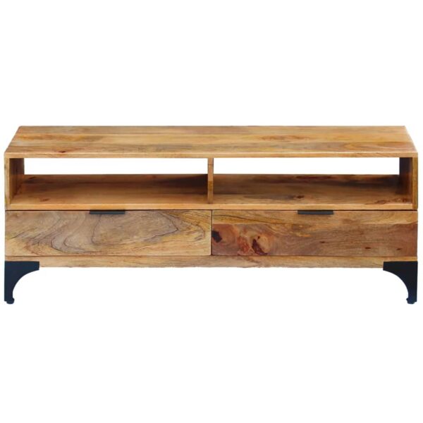 vidaXL TV Stand Mango Wood 47.2"x13.8"x17.7" - Image 2