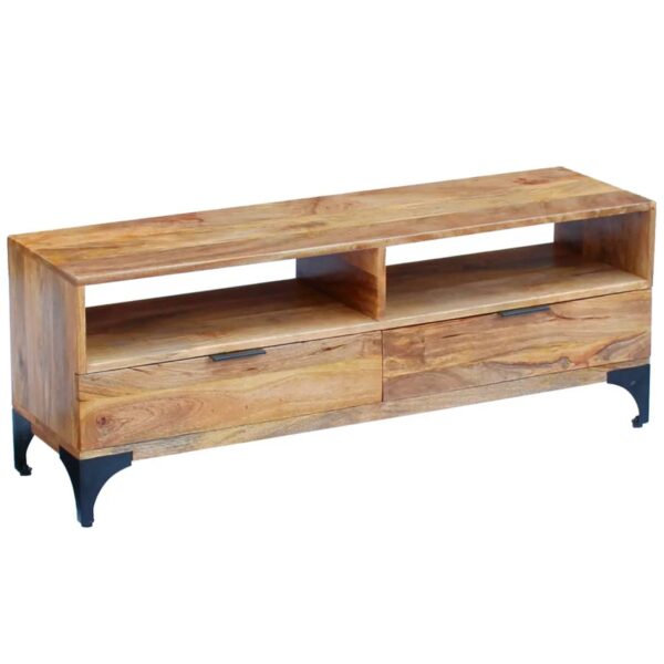 vidaXL TV Stand Mango Wood 47.2"x13.8"x17.7" - Image 7