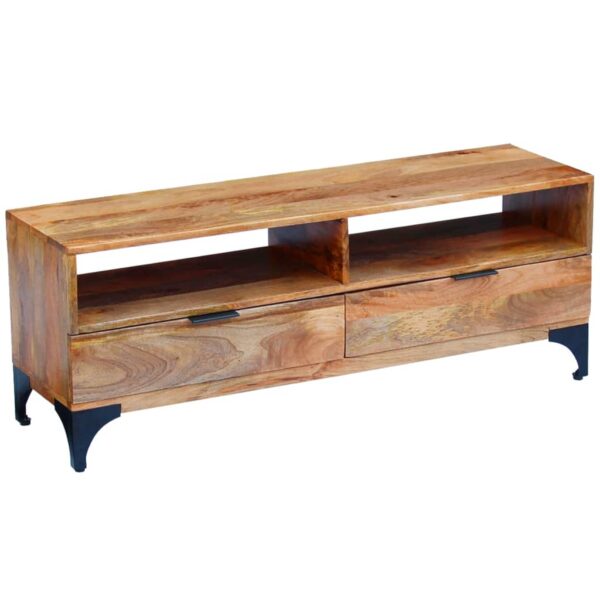 vidaXL TV Stand Mango Wood 47.2"x13.8"x17.7" - Image 9