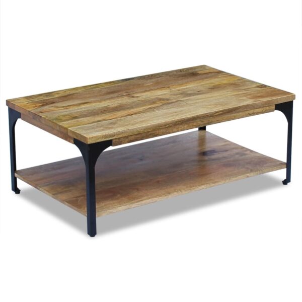 vidaXL Coffee Table Mango Wood 39.4"x23.6"x15" - Image 3