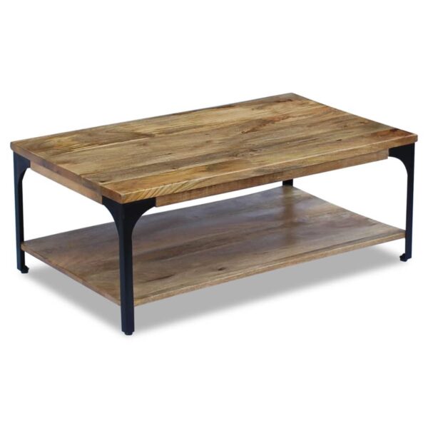 vidaXL Coffee Table Mango Wood 39.4"x23.6"x15" - Image 4