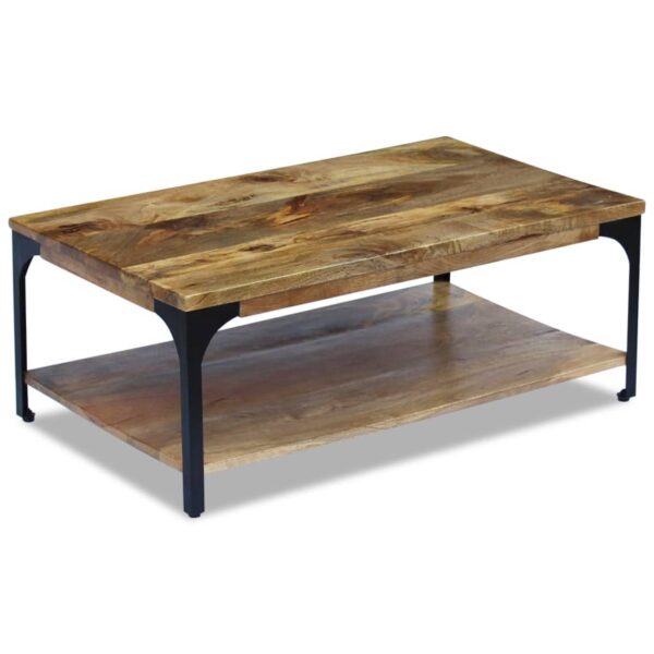 vidaXL Coffee Table Mango Wood 39.4"x23.6"x15" - Image 5