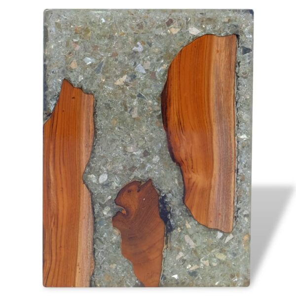 vidaXL Stool Solid Teak Wood and Resin - Image 10