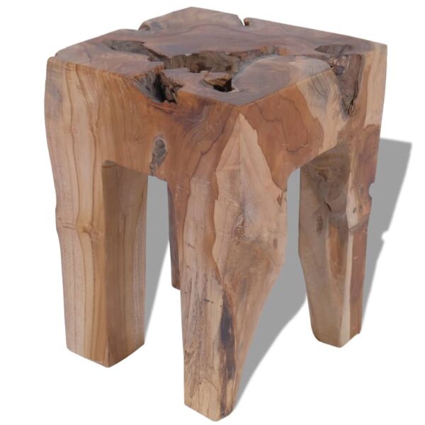 vidaXL Stool Solid Teak Wood - Image 2