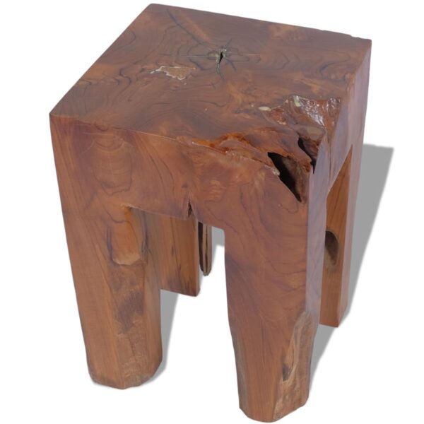 vidaXL Stool Solid Teak Wood - Image 3