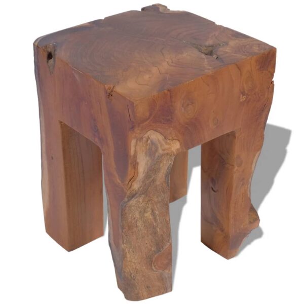 vidaXL Stool Solid Teak Wood - Image 4