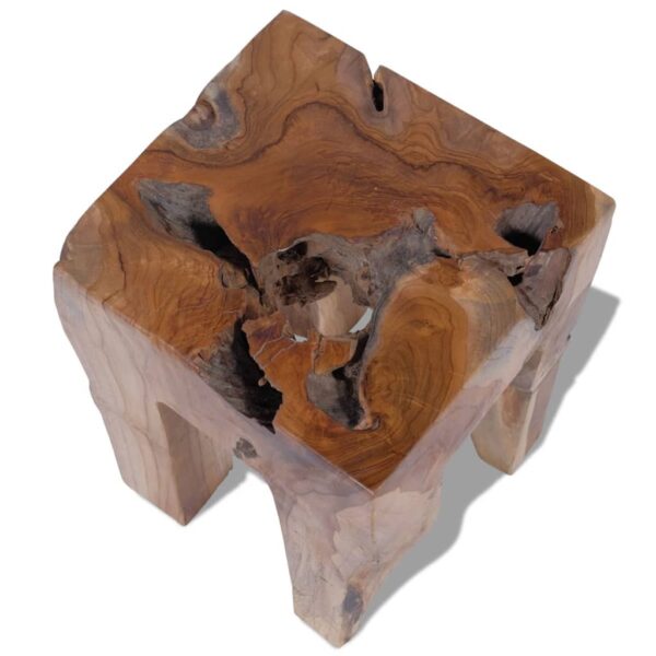 vidaXL Stool Solid Teak Wood - Image 6