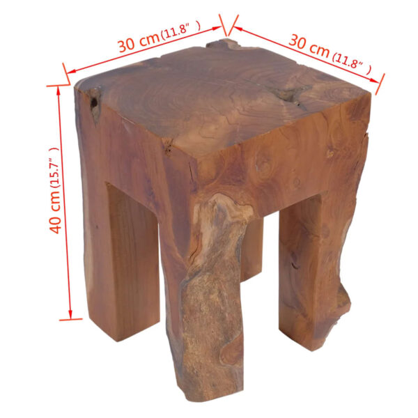 vidaXL Stool Solid Teak Wood - Image 9