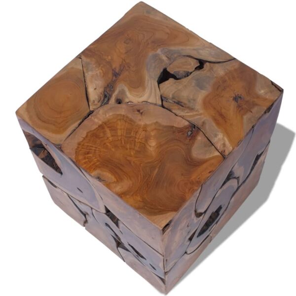 vidaXL Stool Solid Teak Wood - Image 6