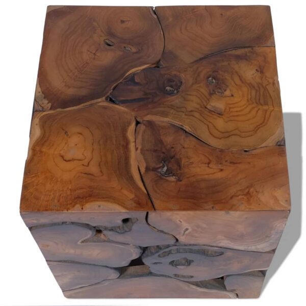 vidaXL Stool Solid Teak Wood - Image 7