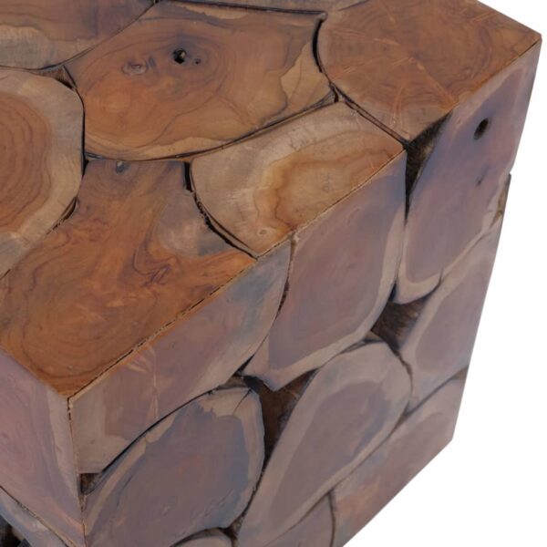 vidaXL Stool Solid Teak Wood - Image 8