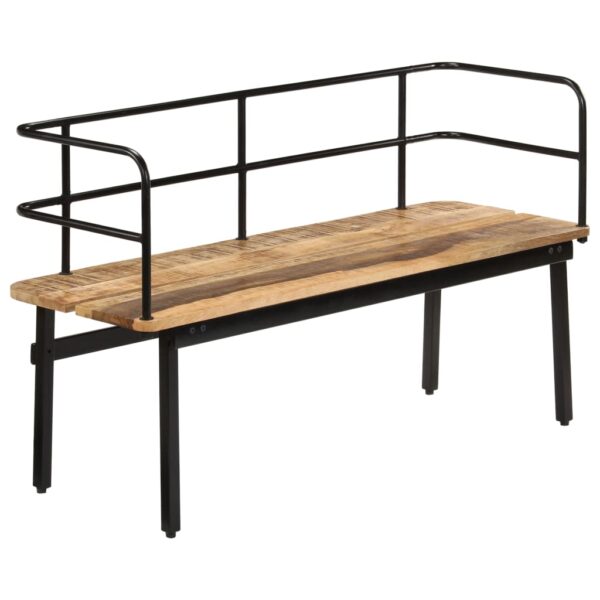 vidaXL Bench 47.2"x15.7"x27.6" Solid Mango Wood - Image 11