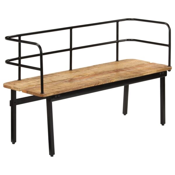 vidaXL Bench 47.2"x15.7"x27.6" Solid Mango Wood - Image 12