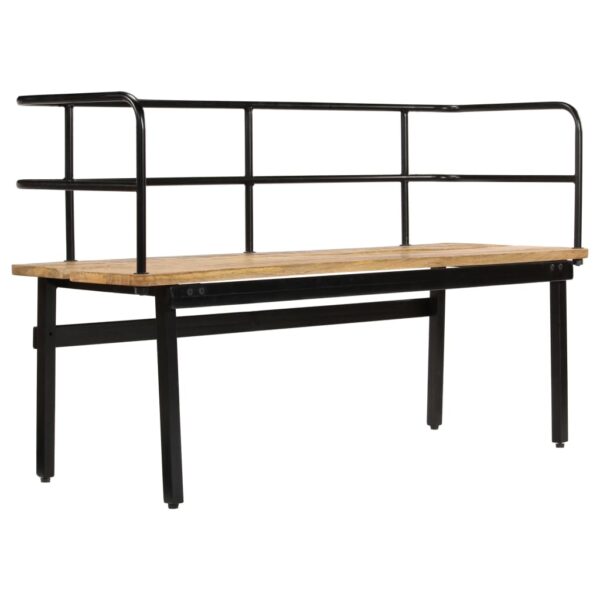 vidaXL Bench 47.2"x15.7"x27.6" Solid Mango Wood - Image 3