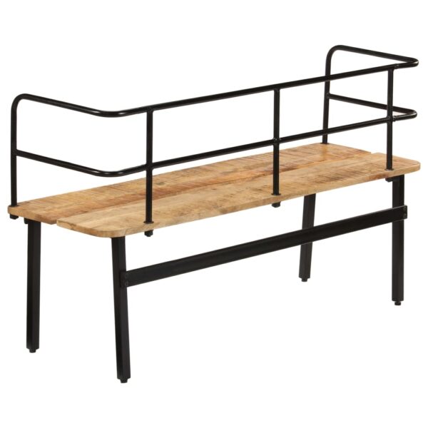 vidaXL Bench 47.2"x15.7"x27.6" Solid Mango Wood - Image 4