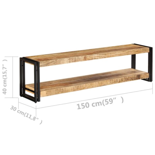 vidaXL TV Stand 59.1"x11.8"x15.7" Solid Wood Mango - Image 7