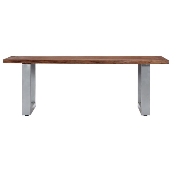 vidaXL Coffee Table with Live Edges 45.3"x23.6"x15.7" - Image 2