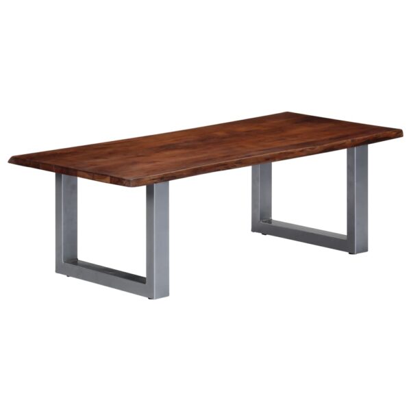 vidaXL Coffee Table with Live Edges 45.3"x23.6"x15.7" - Image 7