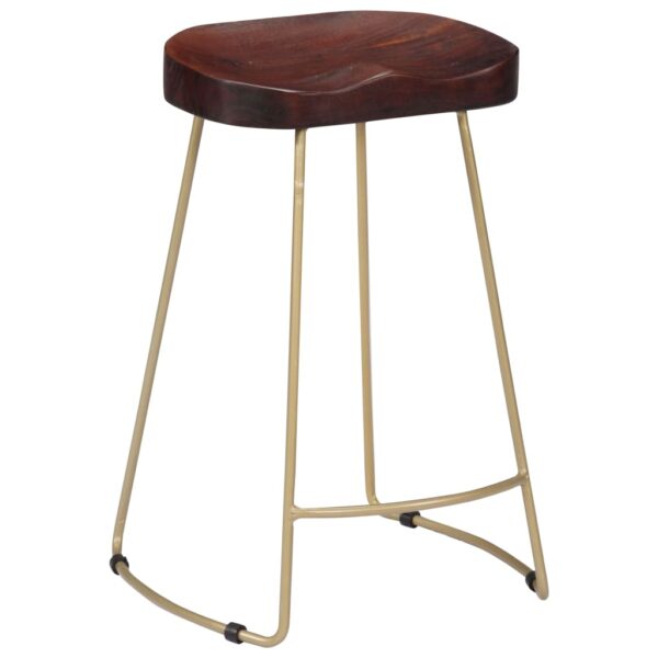 vidaXL Gavin Bar Stools 2 pcs Solid Mango Wood - Image 11