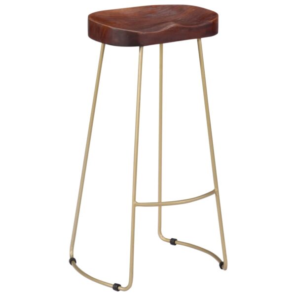 vidaXL Gavin Bar Stools 2 pcs Solid Mango Wood - Image 11