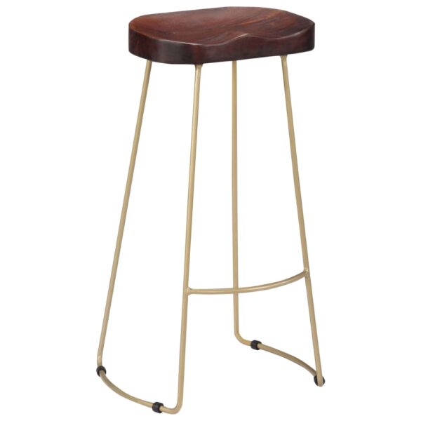 vidaXL Gavin Bar Stools 2 pcs Solid Mango Wood - Image 9