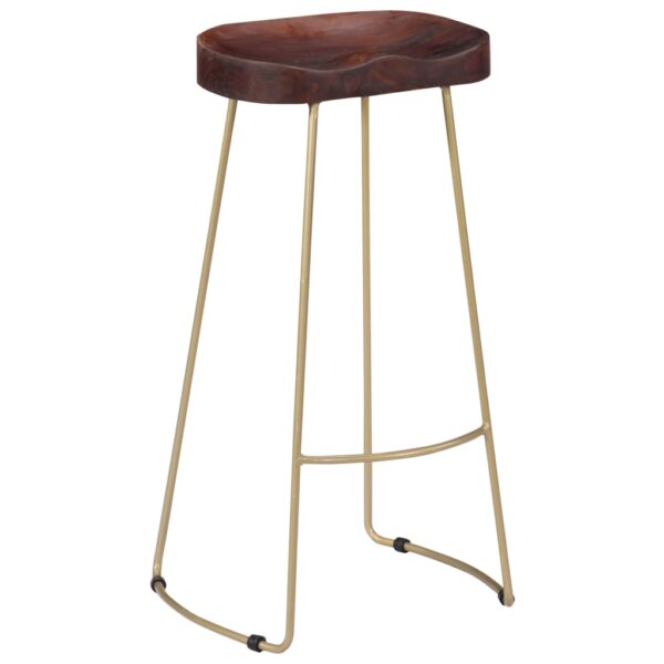 vidaXL Gavin Bar Stools 2 pcs Solid Mango Wood - Image 10