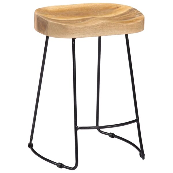 vidaXL Gavin Bar Stools 2 pcs Solid Mango Wood - Image 11