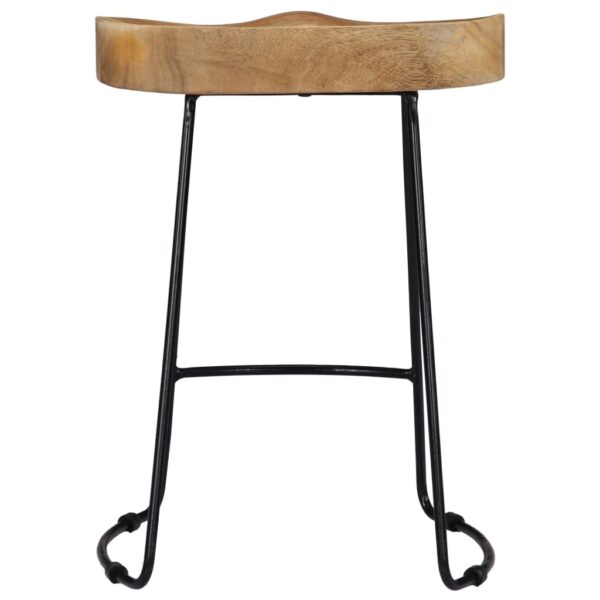 vidaXL Gavin Bar Stools 2 pcs Solid Mango Wood - Image 4