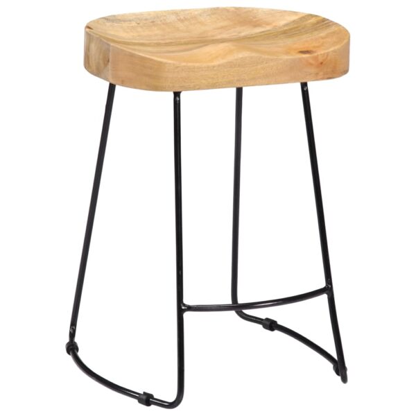 vidaXL Gavin Bar Stools 2 pcs Solid Mango Wood - Image 10