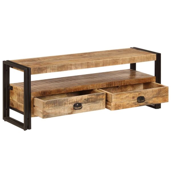 vidaXL TV Stand 47.2"x13.8"x17.7" Solid Wood Mango - Image 3