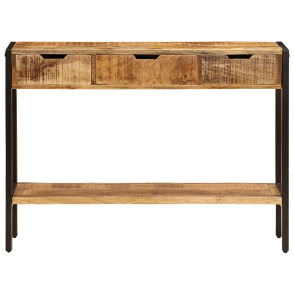 vidaXL Sideboard with 3 Drawers 43.3"x13.8"x29.5" Solid Mango Wood - Image 3