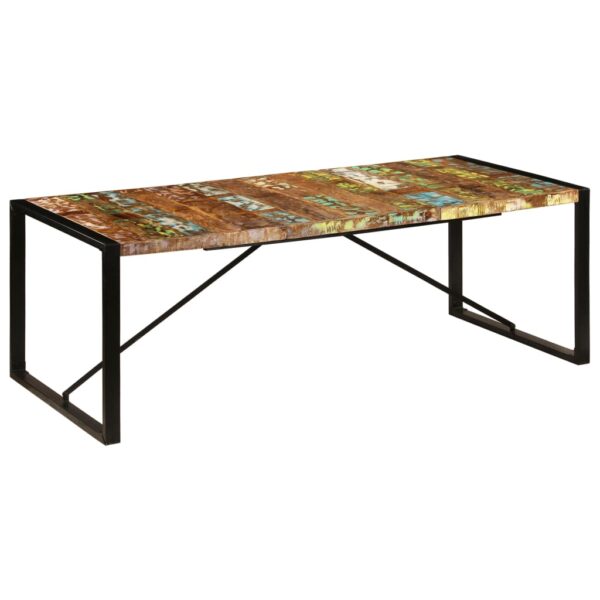 vidaXL Dining Table 86.6"x39.4"x29.5" Solid Reclaimed Wood - Image 7