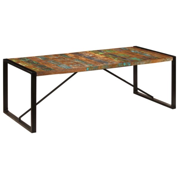 vidaXL Dining Table 86.6"x39.4"x29.5" Solid Reclaimed Wood - Image 8