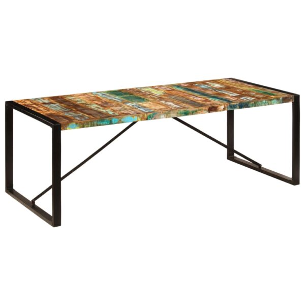 vidaXL Dining Table 86.6"x39.4"x29.5" Solid Reclaimed Wood - Image 9