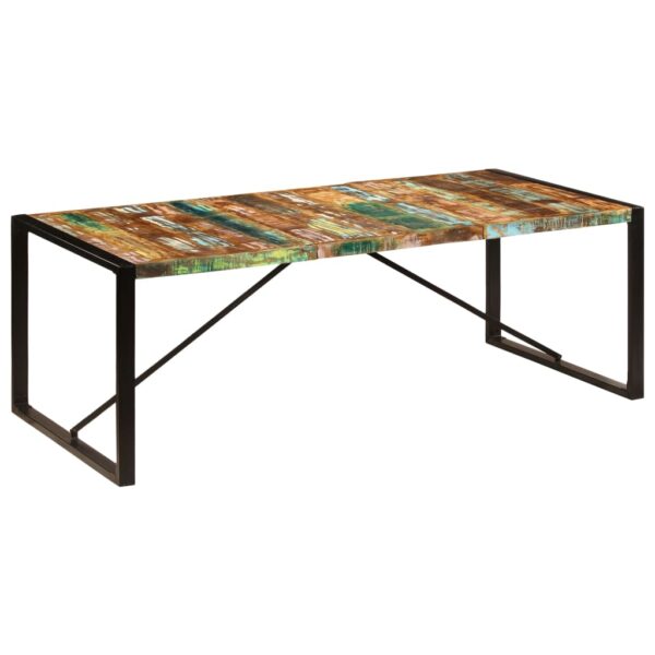 vidaXL Dining Table 86.6"x39.4"x29.5" Solid Reclaimed Wood - Image 10