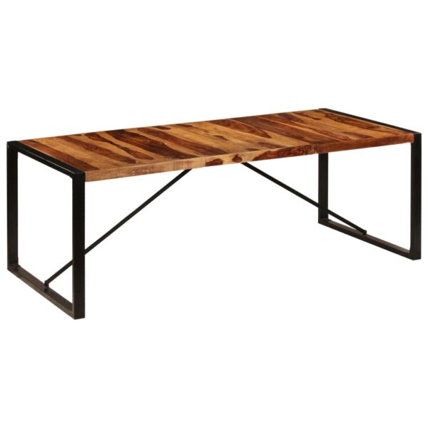 vidaXL Dining Table 86.6"x39.4"x29.5" Solid Sheesham Wood - Image 7