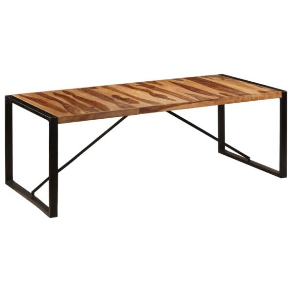 vidaXL Dining Table 86.6"x39.4"x29.5" Solid Sheesham Wood - Image 8