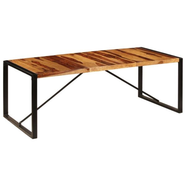 vidaXL Dining Table 86.6"x39.4"x29.5" Solid Sheesham Wood - Image 10