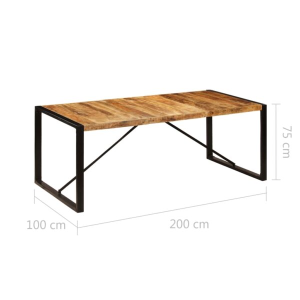 vidaXL Dining Table 78.7"x39.4"x29.5" Solid Mango Wood - Image 6