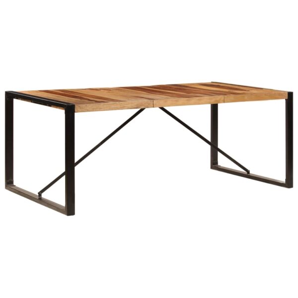 vidaXL Dining Table 78.7"x39.4"x29.5" Solid Sheesham Wood - Image 3