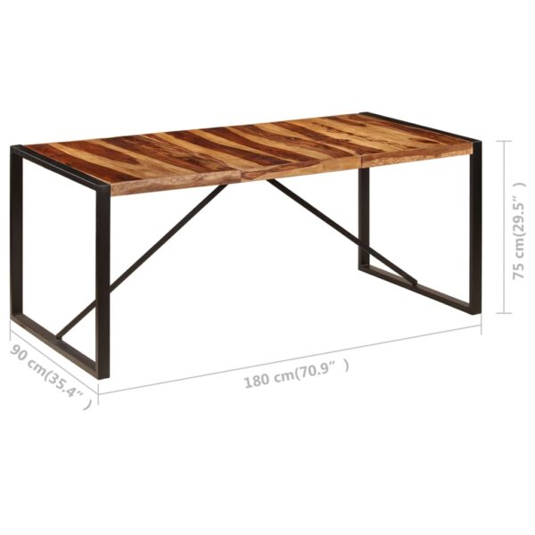 vidaXL Dining Table 70.9"x35.4"x29.5" Solid Sheesham Wood - Image 6