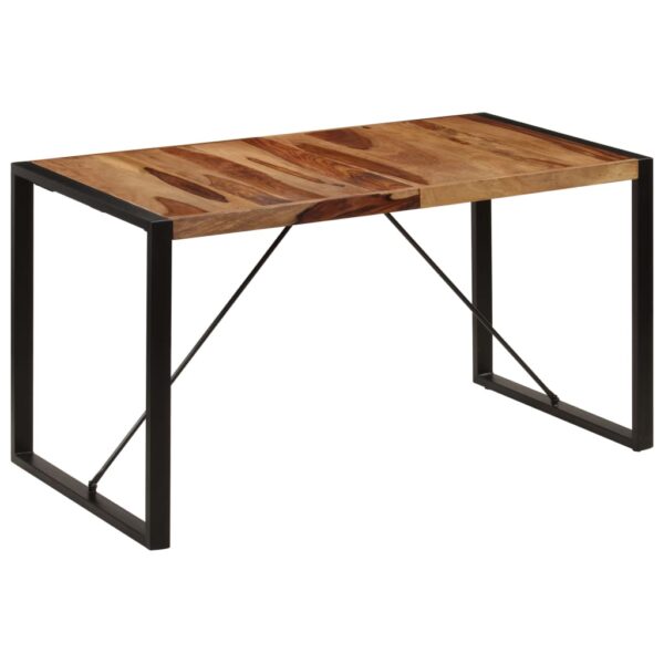 vidaXL Dining Table 55.1"x27.6"x29.5" Solid Sheesham Wood - Image 11