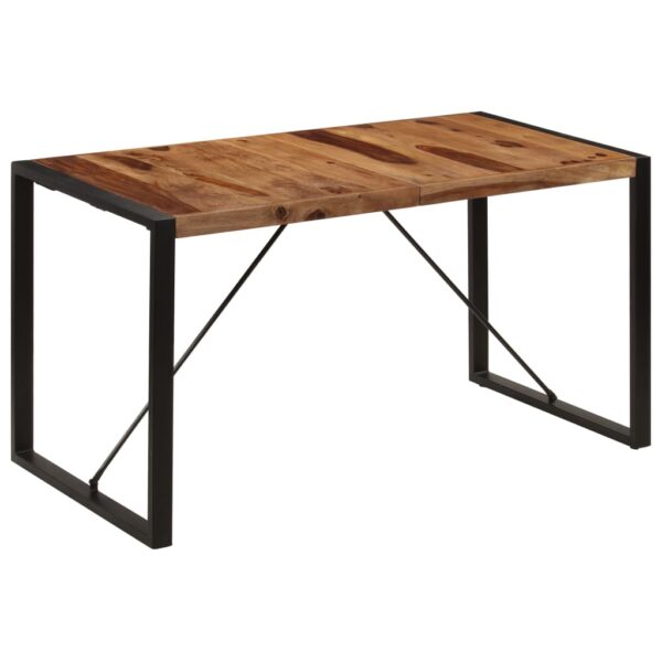 vidaXL Dining Table 55.1"x27.6"x29.5" Solid Sheesham Wood - Image 12